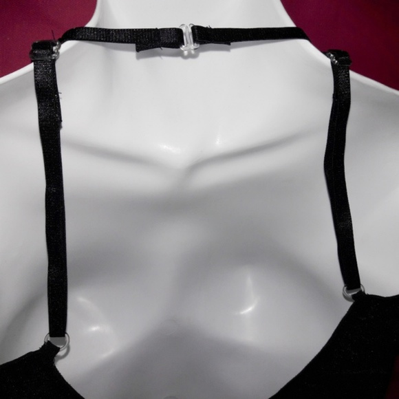 Black Blousy Eyelash Lace Mesh Romper - Picture 6 of 8